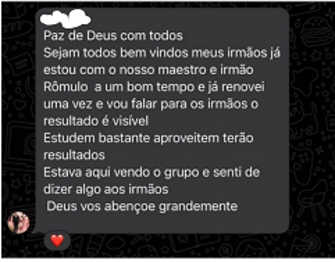 Depoimento de transformação